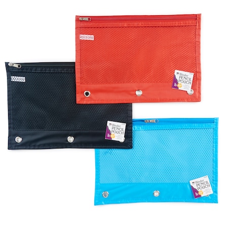 Charles Leonard Pencil Pouch, Assorted Colors, PK24 76330-ST